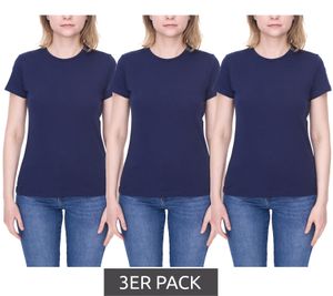 3er Pack PUMA Damen Baumwoll-Shirt T-Shirts Rundhals-Shirt Basic-Shirt 780027 05 Navy 3er Pack PUMA Damen Baumwoll-Shirt T-Shirts Rundhals-Shirt Basic-Shirt 780027 05 Navy