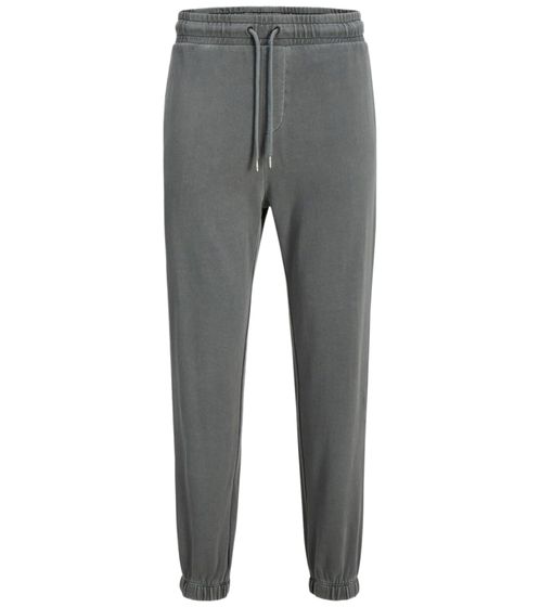 JACK & JONES Kane Wash Herren Jogging-Hose im Washed-Look Sweat-Hose aus Baumwolle 12206538 Dunkelgrau