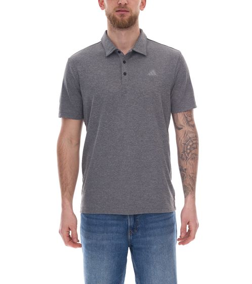 adidas Drive Polo Heather Herren Polo-Shirt mit AeroReady nachhaltiges Sport Golf-Hemd IA5449 Anthrazit