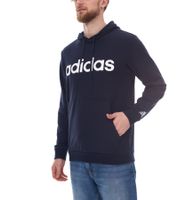adidas Essentials French Terry Linear Logo Hoodie pull durable pour hommes avec poche kangourou GK9066 bleu