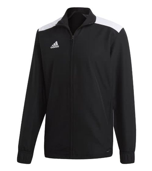 adidas REGISTA 18 Herren Trainings-Jacke mit CLIMALITE Technologie aus recyceltem Materialien Sport-Jacke DW9201 Schwarz