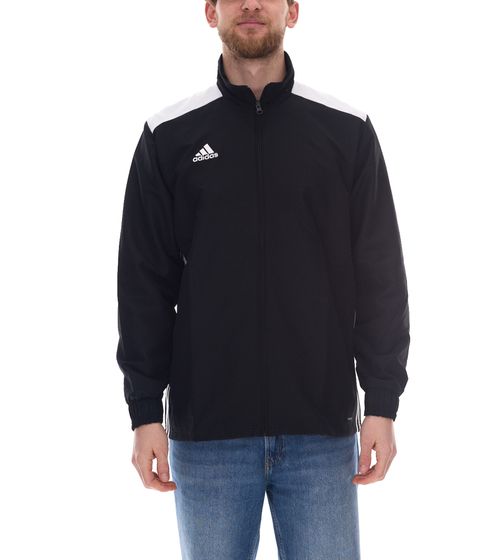 adidas REGISTA 18 Herren Trainings-Jacke mit CLIMALITE Technologie aus recyceltem Materialien Sport-Jacke DW9201 Schwarz