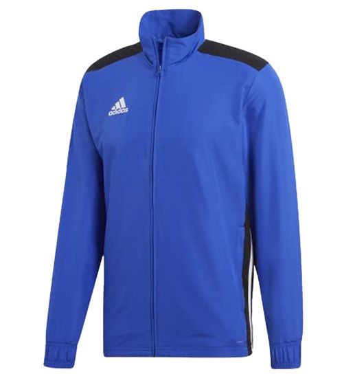 adidas REGISTA 18 Herren Trainings-Jacke mit CLIMALITE Technologie aus recyceltem Materialien Sport-Jacke DY8487 Blau