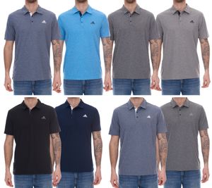 adidas Drive Polo or Drive Polo Heather men's polo shirt with AeroReady sustainable sports golf shirt in gray, blue, black