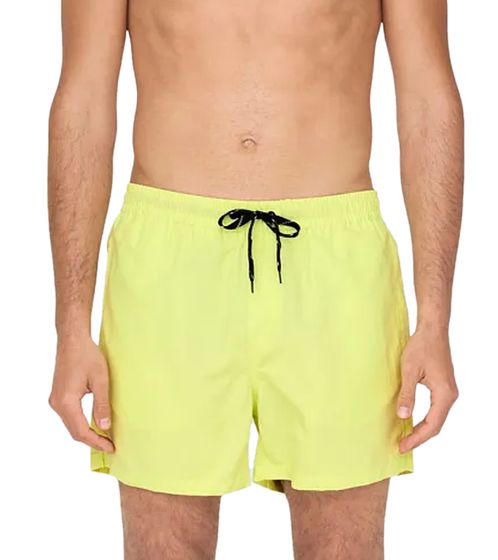 ONLY & SONS Herren Bade-Hose mit Gesäßtasche Schwimm-Shorts 22021832 Gelb