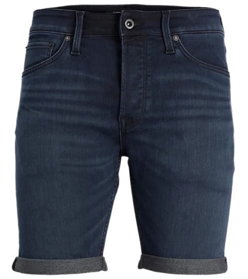 JACK & JONES Icon Herren Jeans-Shorts im 5-Pocket-Stil kurze Denim-Hose 12223678 Dunkelblau