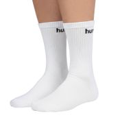 3 pairs of hummel basic sports socks with brand lettering, cotton socks, everyday socks 205603 9001 white