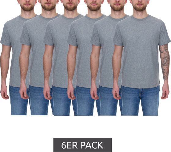 Pack of 6 PUMA men's T-shirts, cotton shirt, round neck, basic shirt 683509 01 gray