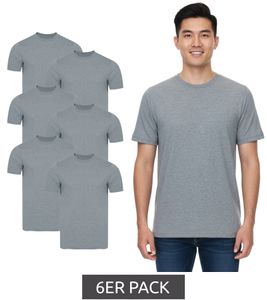 Pack de 6 t-shirts homme PUMA, chemise en coton, chemises à col rond, chemise basique 683509 01 gris
