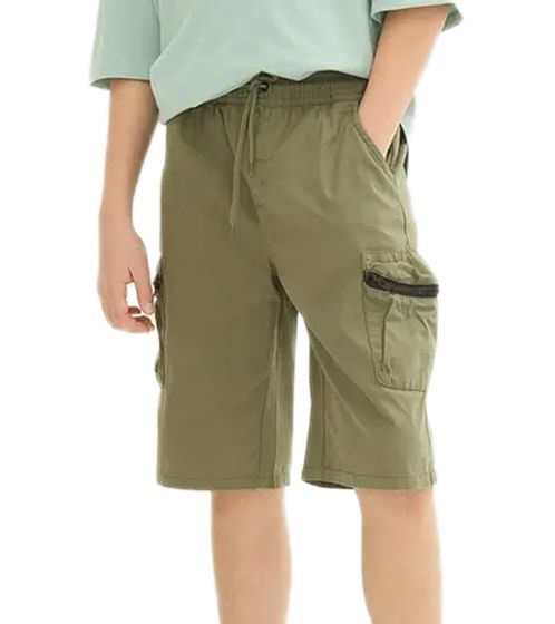 Kinder Bermuda-Shorts für Jungen kurze Hose Cargo-Shorts Baumwoll-Shorts 907404 Olivgrün