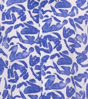 Chemise en viscose pour hommes, chemise à manches courtes avec imprimé floral, chemise d'été, chemise de vacances 945910 blanc/bleu