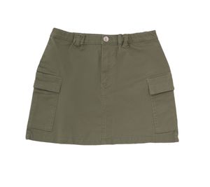 Jupe cargo tendance pour enfants, jupe d'été avec poches latérales, jupe en coton 906440 vert olive