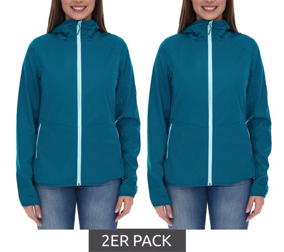 2-pack McKINLEY Ciamarello W women's jacket, water-repellent softshell jacket with VENTMAX technology 422244 626 petrol blue