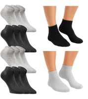 24 pairs of JACK & JONES Short Sock sneaker socks, sports socks, cotton quarter socks, economy pack 12260511 in black, grey, white or a mix 24 pairs of JACK & JONES Short Sock sneaker socks, sports socks, cotton quarter socks, economy pack 12260511 in black, grey, white or a mix