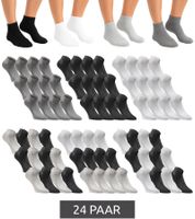 24 pairs of JACK & JONES Short Sock sneaker socks, sports socks, cotton quarter socks, economy pack 12260511 in black, grey, white or a mix 24 pairs of JACK & JONES Short Sock sneaker socks, sports socks, cotton quarter socks, economy pack 12260511 in black, grey, white or a mix