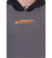 PUMA OLYMPIQUE DE MARSEILLE men's hooded sweater, sustainable cotton hoodie with logo lettering 771970 blue or black