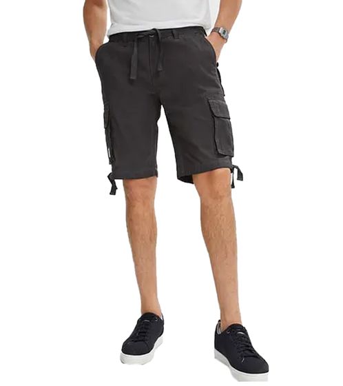 stylische Herren Cargo-Bermuda kurze Sommer-Hose mit vielen Taschen 918671 Dunkelgrau