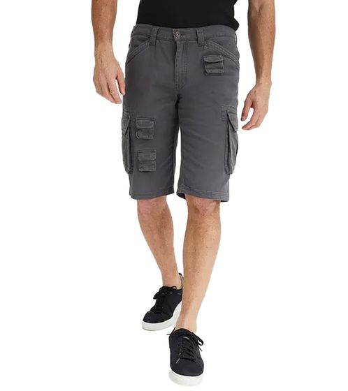 stylische Herren Cargo-Bermuda kurze Sommer-Hose mit vielen Taschen 947014 Dunkelgrau