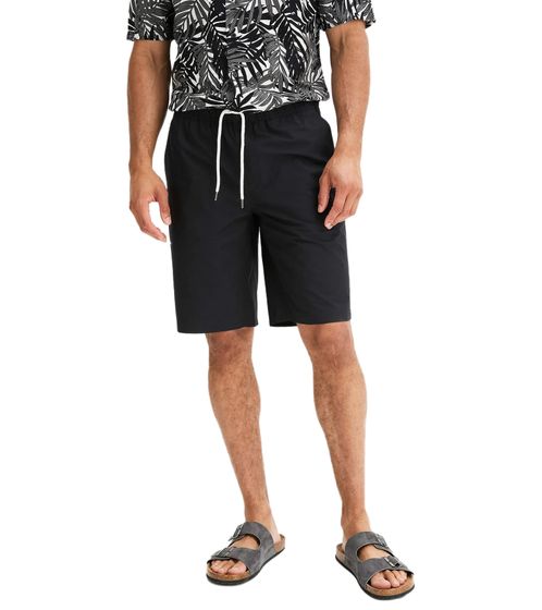 Men's Bermuda shorts, short trousers, summer shorts, slip-on Bermuda shorts 925804 black