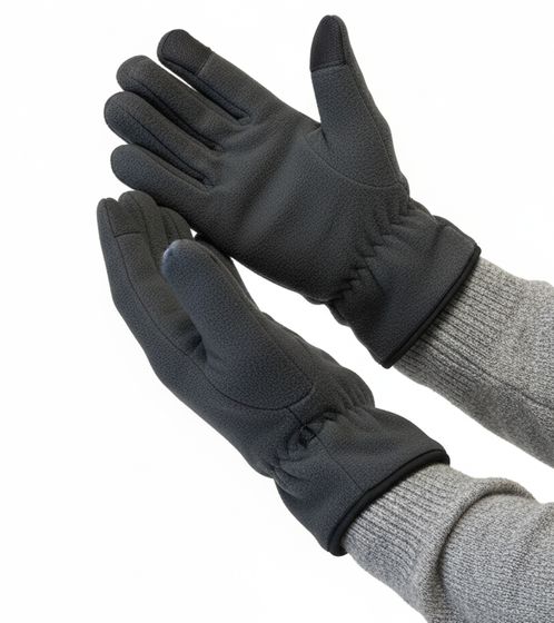 ZWILLINGSHERZ Fleece Gloves for Women and Men Winter Gloves Finger Gloves 4605H K232123 M9 Dark Grey
