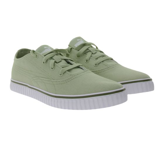 PUMA Ever Tekkie Damen und Herren Schuhe modische Sneaker Stoff-Schuhe 383032 02 Olivgrün