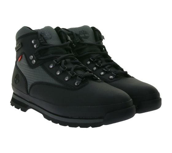 Timberland Euro Hiker Mid Herren wasserdichte Wander-Schuhe Trekking-Boots Outdoor-Schuhe TB0A64ZH015 Schwarz/Grau