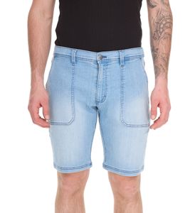 Vaqueros elásticos informales para hombre, bermudas, pantalones cortos vaqueros, corte holgado y moderno look vintage 956411 azul Vaqueros elásticos informales para hombre, bermudas, pantalones cortos vaqueros, corte holgado y moderno look vintage 956411 azul