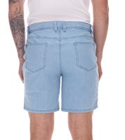 modische Herren Stretch Jeans-Bermuda Denim-Shorts Regular-Fit im Nadelstreifen-Look 922918 Hell-Blau