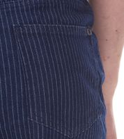 modische Herren Stretch Jeans-Bermuda Denim-Shorts Regular-Fit im Nadelstreifen-Look Große Größen 946959 Dunkel-Blau