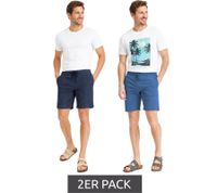 Paquete de 2 shorts vaqueros para hombre, shorts de algodón, shorts de verano, tallas grandes, 922711, azul/azul oscuro
