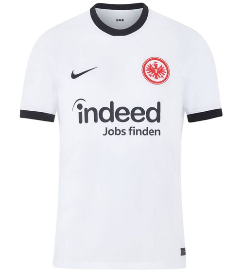 NIKE Herren Fußball-Trikot von Eintracht Frankfurt aus der Saison 23/24 mit Dry-Fit Trainings-Shirt FN0685-100 Weiß