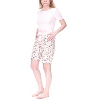 pantalones cortos de pijama de algodón CINQUE, camiseta con cuello redondo para mujer en rosa/blanco, negro/blanco o para hombre en negro/blanco Hombre Negro/Gris