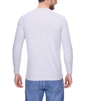 TRUE style men's pajama shirt cotton sweater sleep shirt Oeko-Tex certified - Standard 100 round neck sweater 7753437 light grey