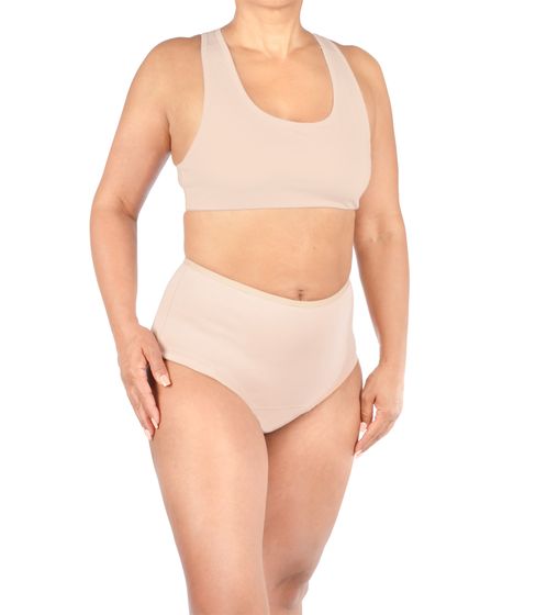 BodySafe Damen Taillen-Slip mit BodyVision-Technology Inkontinenz-Wäsche funktionelle Unterhose 15-1314 Beige