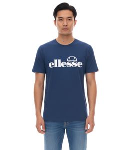 ellesse Fuenti T-Shirt Herren Baumwoll-Shirt mit Logo-Print Sport-Shirt SHP16469 Blau