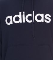 adidas Essentials French Terry Linear Logo Hoodie pull durable pour hommes avec poche kangourou GK9066 bleu ou noir