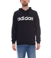adidas Essentials French Terry Linear Logo Hoodie pull durable pour hommes avec poche kangourou GK9066 bleu ou noir
