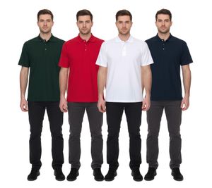 SANTINO Cws men's simple polo shirt with cotton content, short-sleeved shirt, green, white, blue or red