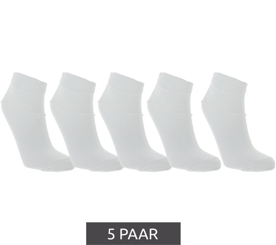 5 Paar CINQUE Herren Sneaker-Socken schlichte Baumwoll-Socken Oeko-Tex zertifiziert - Standard 100 Weiß