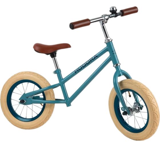 HUDORA Kinder Laufrad Retro Boy Retro-Laufrad für Jungen ab 3 Jahre Fahrrad doppelt höhenverstellbar Vintage-Look 10430/00 Grün/Schwarz/Silber