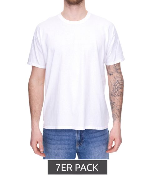 Pack of 7 FRUIT OF THE LOOM men's round neck cotton T-shirt Oeko-Tex 100 certified 7851198 white