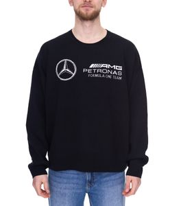 PUMA FD MAPF1 Mercedes-AMG Petronas F1 Statement Men's Oversized Sweater Formula 1 Knitted Sweater 621131 01 Black PUMA FD MAPF1 Mercedes-AMG Petronas F1 Statement Men's Oversized Sweater Formula 1 Knitted Sweater 621131 01 Black