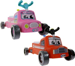 ZURU Tiny Town Kinder Rutschfahrzeug Feuerwehr-Auto oder Eiswagen für Jungen und Mädchen ab 1 Jahr Outdoor-Spielzeug Slider Rot oder Rosa