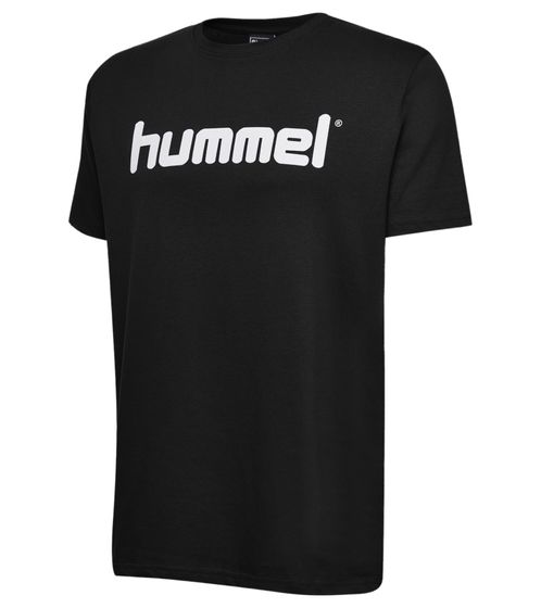 Hummel men's T-shirt cotton shirt with logo print sports shirt 225508 2001 black