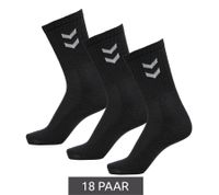 18 Paar hummel Basic Sport-Socken mit Marken-Schriftzug oder Crew-Socken mit Kontrastwinkel Baumwoll-Strümpfe Alltags-Socken 205603/022030 Weiß oder Schwarz 18 Paar hummel Basic Sport-Socken mit Marken-Schriftzug oder Crew-Socken mit Kontrastwinkel Baumwoll-Strümpfe Alltags-Socken 205603/022030 Weiß oder Schwarz