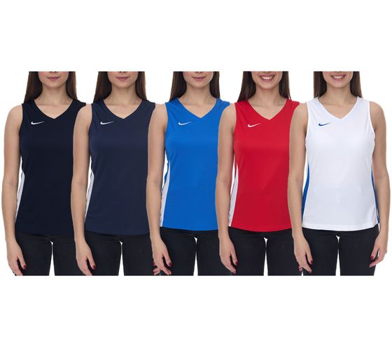 NIKE Team Fitness Damen Tank-Top mit DryFit Sport-Shirt Trainings-Shirt NT0211 Rot, Blau, Weiß, Schwarz, Grün