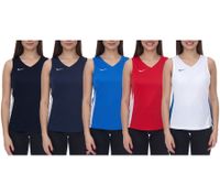Canotta da donna NIKE Team Basketball con maglietta sportiva DryFit Maglia da allenamento NT0211 Rosso, Blu, Bianco, Nero, Verde