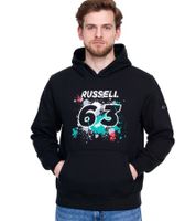 Mercedes-Benz AMG Petronas George Russell #63 Sweat à capuche en coton biologique pour homme 701220835 001 Noir