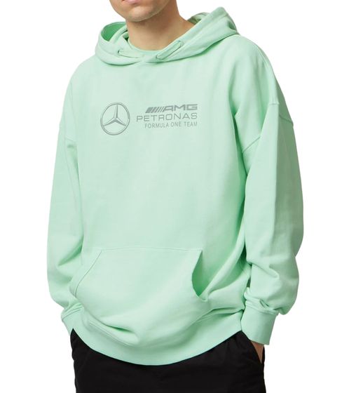 Mercedes-Benz MAPF1 AMG Petronas F1 Men's Retro Hoodie Organic Cotton Hooded Sweater 701222318 001 Green