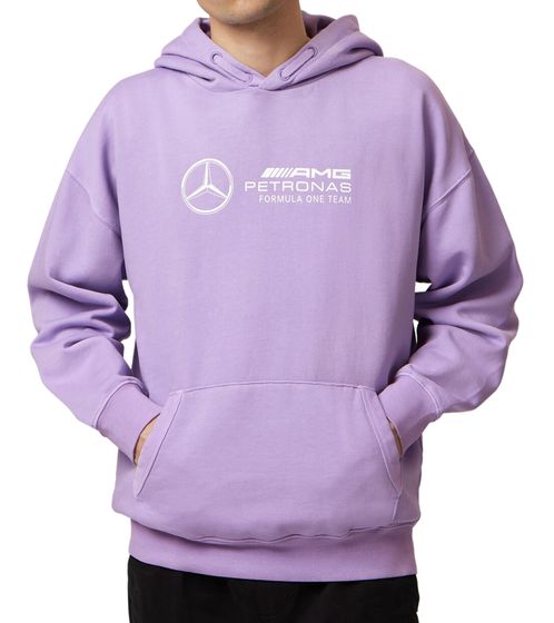 Mercedes-Benz MAPF1 AMG Petronas F1 Men's Retro Hoodie Organic Cotton Hooded Sweater 701222318 002 Violet